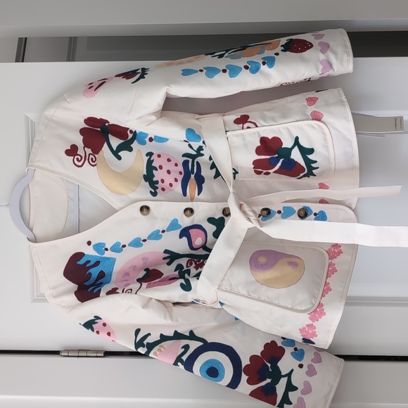 NWT Commense Strawberry Floral Coat Coastal - Picture 7 of 7